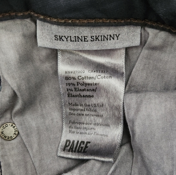 Paige Skyline Skinny Distressed Jeans - Picture 5 of 8